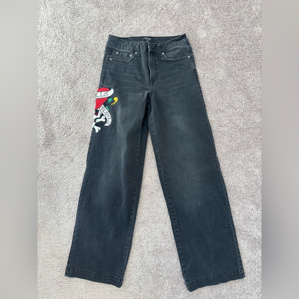 Ed Hardy Black Straight Y2K Denim